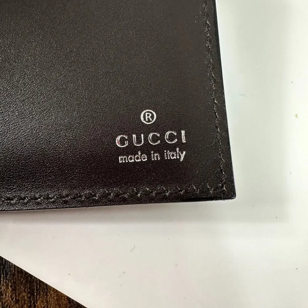 Gucci Pocket Mirror with Leather Case Authentic Vintage